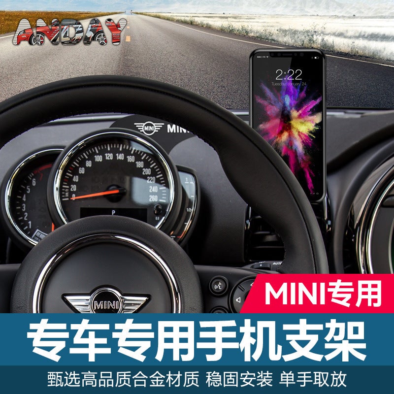 Suitable For Bmw Mini Foldableing Dashboard Mobile Phone Holder Cooper R50R55F54 Car Navigation Mobile Phone Holder - Image 4